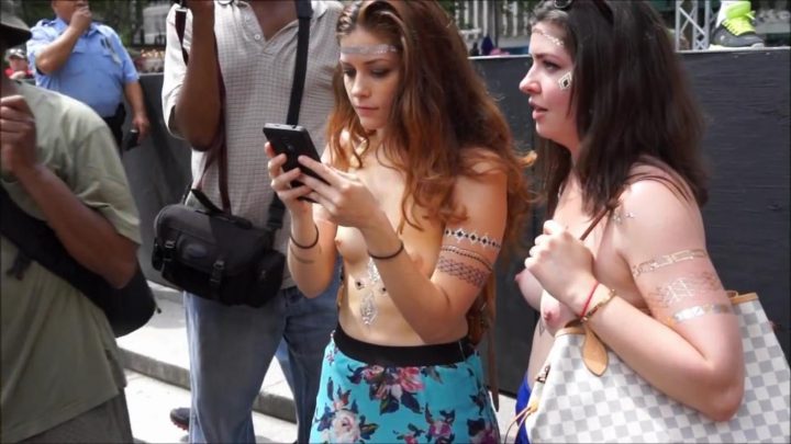 Topless Day Students And Rally in Street-2015