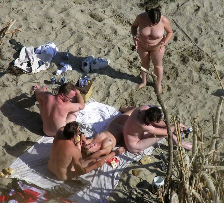 Nudists family nude beach