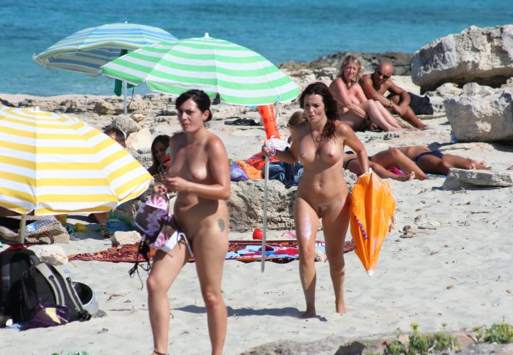 Nudists family nude beach