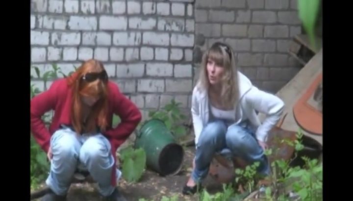Russian girls outdoor pissing