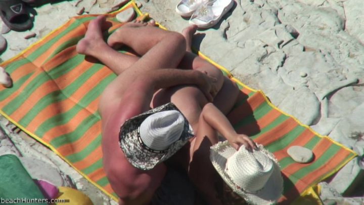 Voyeur public beach sex couple