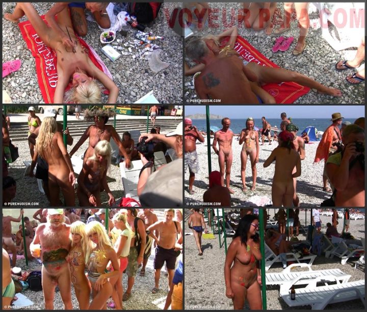 Family Pure Nudism Nudist Art Beach Party 2