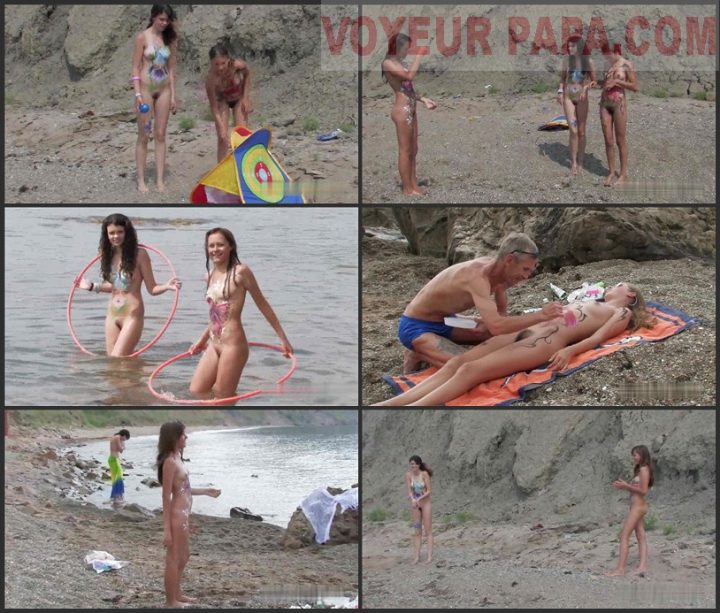 Family Pure Nudism Body Art Nudist Beach 1