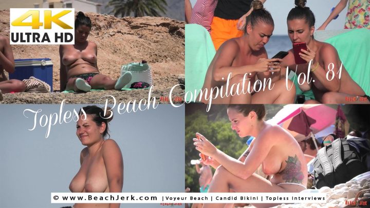 Topless beach compilation 4k
