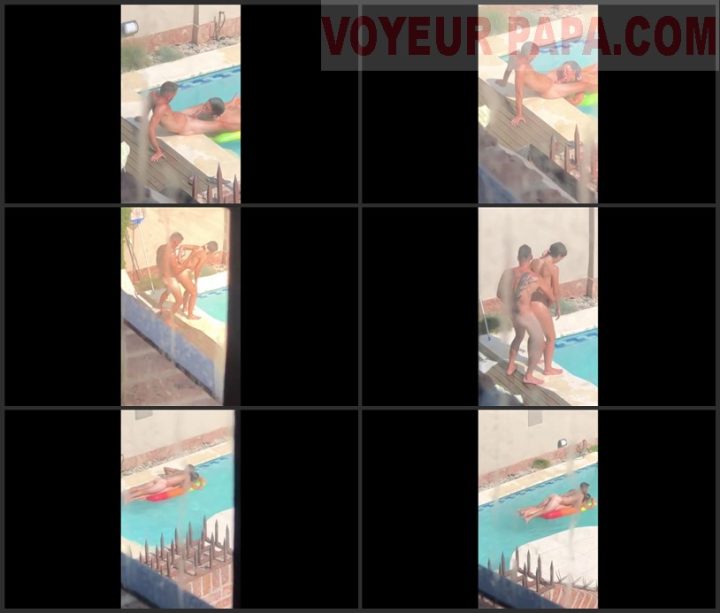 Young couple fuck at the pool