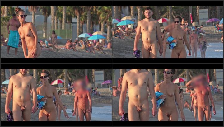 Nudist voyeur walking on the nudist