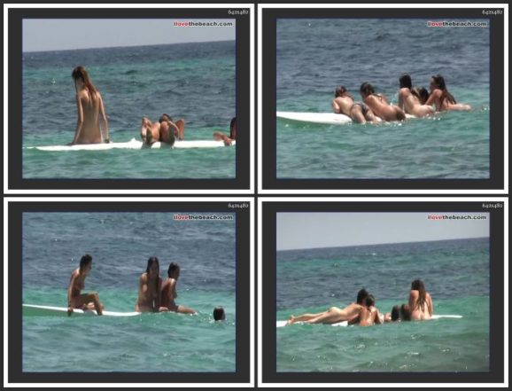 Peeping On Naked Girls Playing In The Waves VoyeurPapa