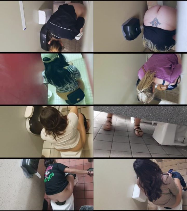 Filming sexy girls in the toilet over the wall