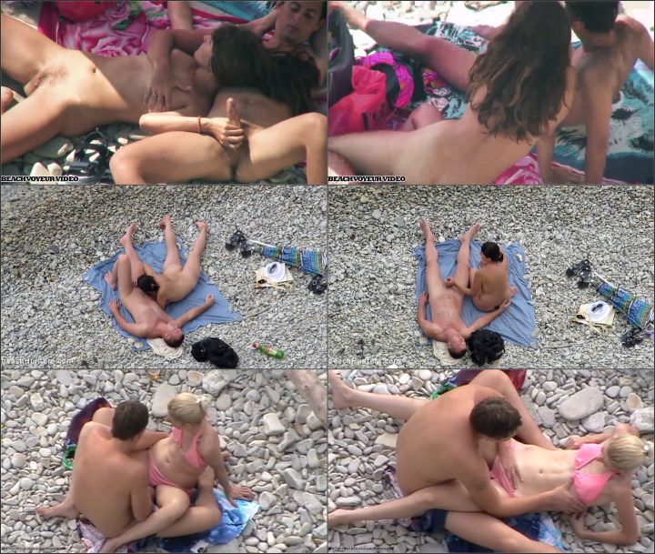 Voyeur catches sex on a sandy beach