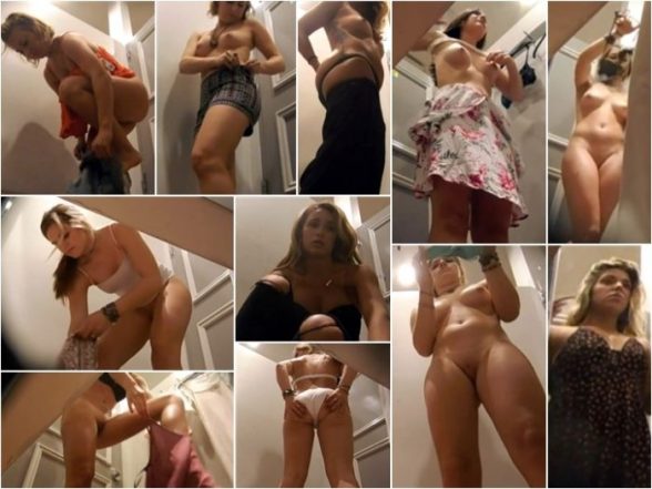 Two hot teens caught by voyeur in same fitting room
