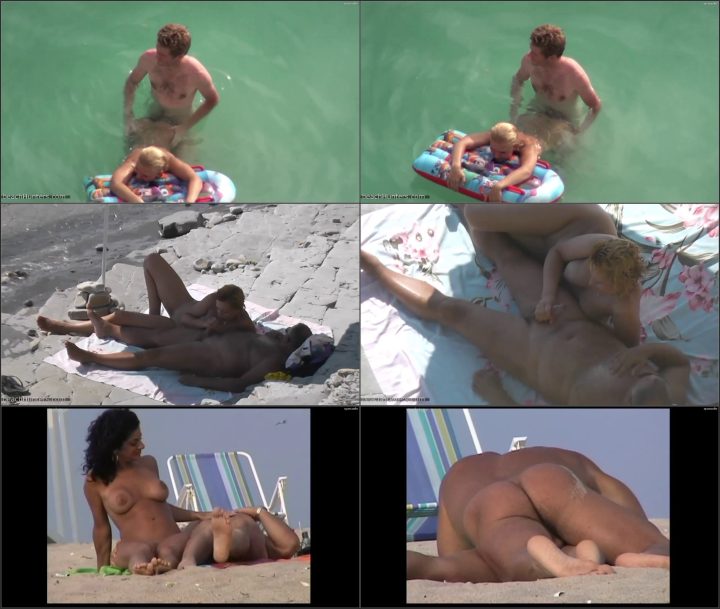 Voyeur caught a gentle beach sex