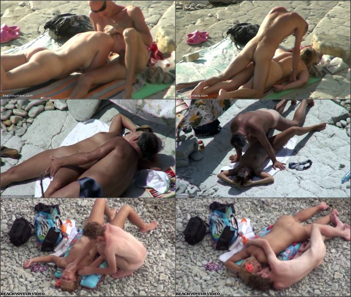 Playful sex on the beach