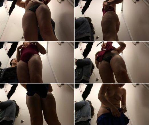 Spying on cute poser girl in fitting room HCCR1778