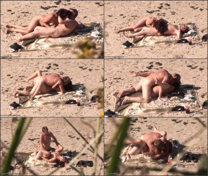 Shy couple fucks at a nudist beach