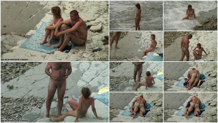 Frisky nudist fuck in front of others