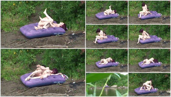 Spying on horny nudist man fucking his wife