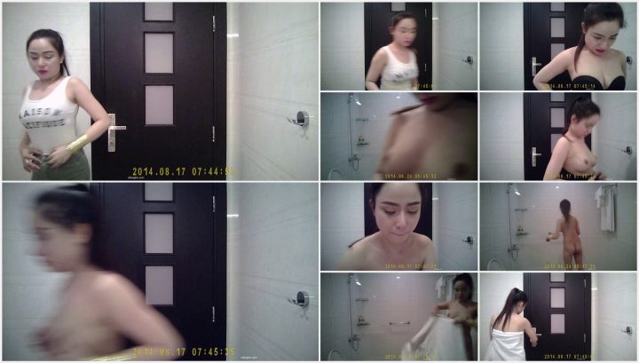Window peeping on naked chinese girl in shower