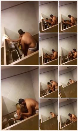 Voyeur caught sex in the toilet