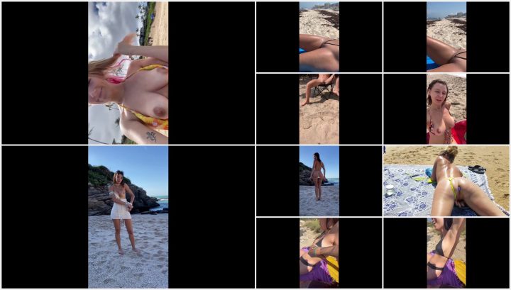 Voyeur checks out nudist friends on the beach 03