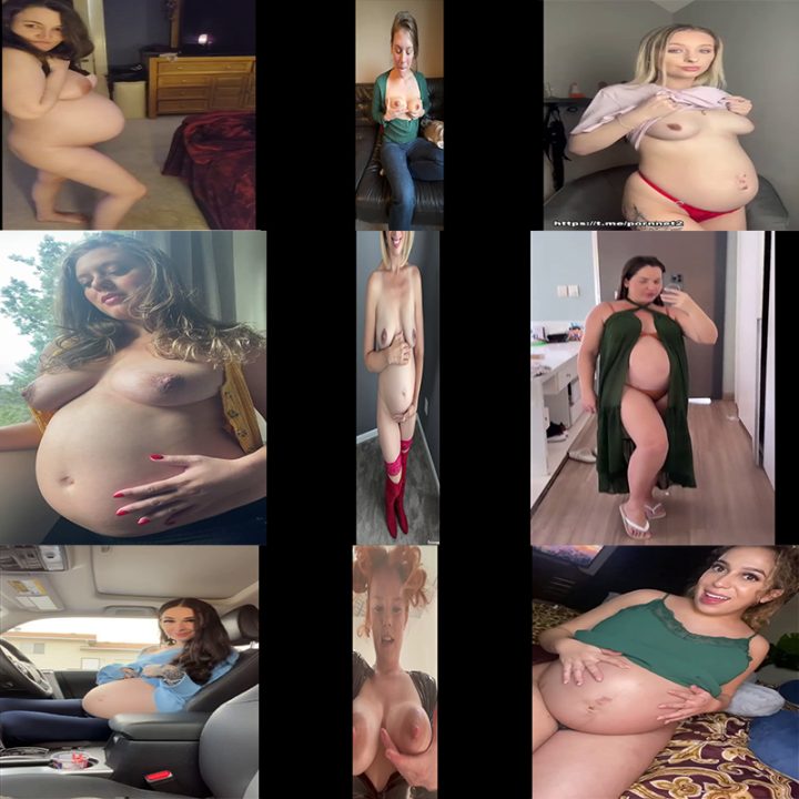Pregnant women show their stomachs