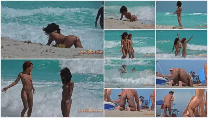 nude cutie on the beach