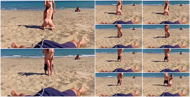 Interesting beach fuck pose