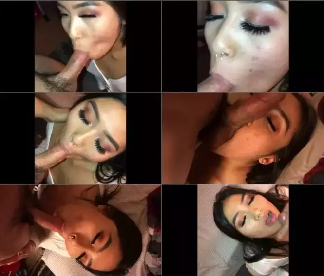 Girlfriend gives a tireless blowjob