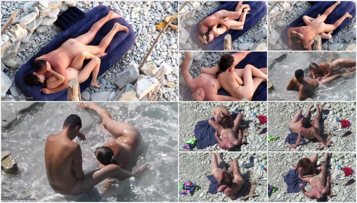 Hard sex caught on a beach