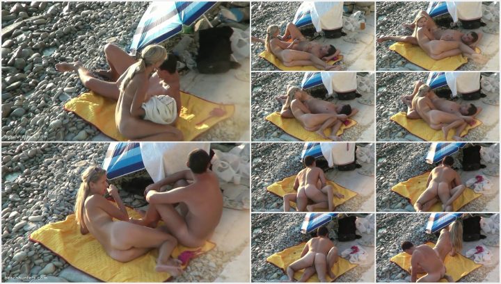 Nudists fucking on the beach