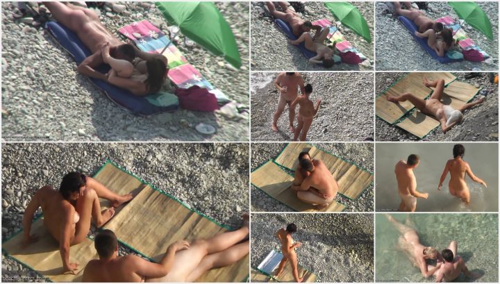 Sexy couple having sex on a beach