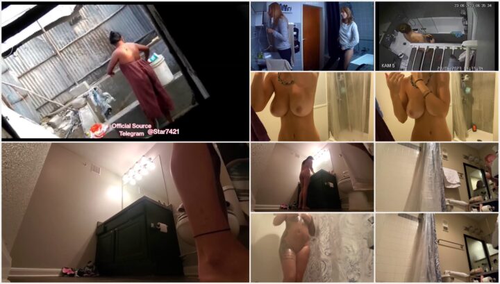 Hidden camera caught her dress and undress before shower 156