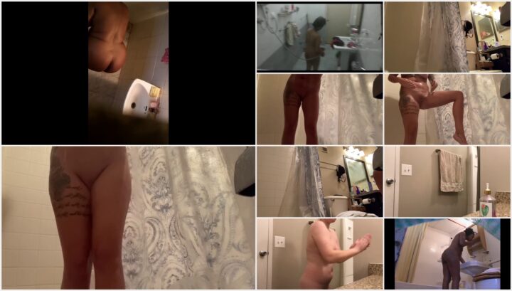 Hidden camera caught her dress and undress before shower 157