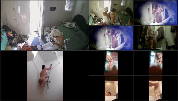 Hidden camera caught her dress and undress before shower 193