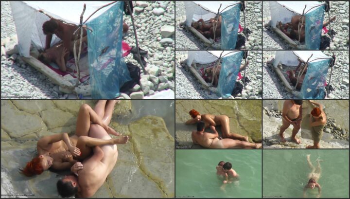 Zooming on beach sex