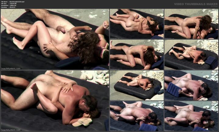 Love making spied on the beach