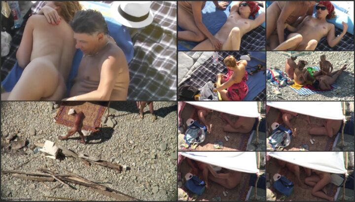 Horny wife fucked on beach