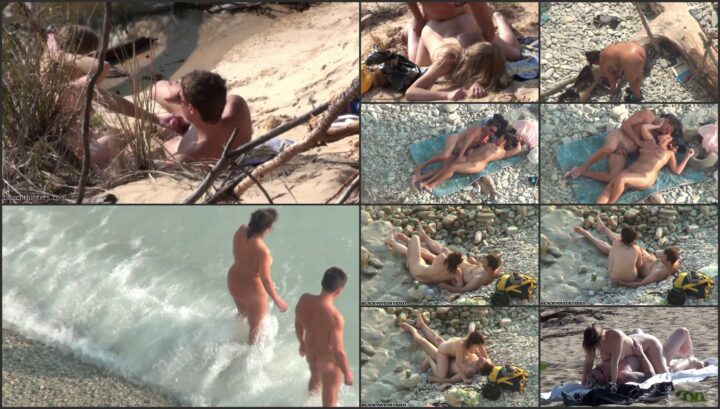 Horny wife fucked on beach