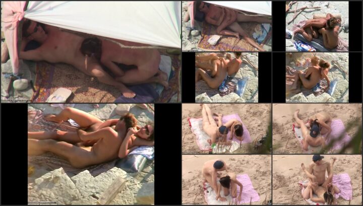 Sex on a rocky beach got spied