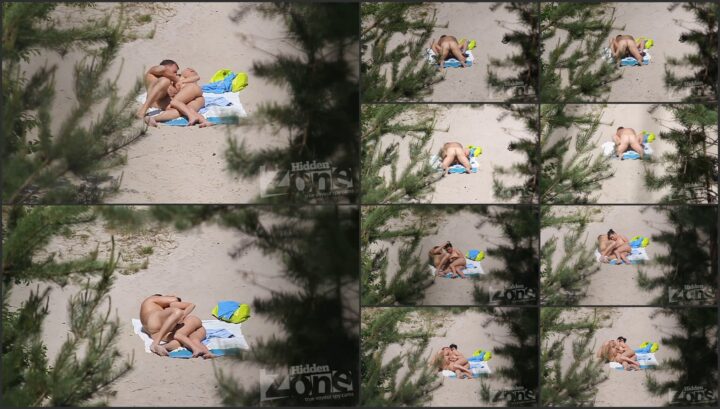 Spying on horny nudist man fucking his wife