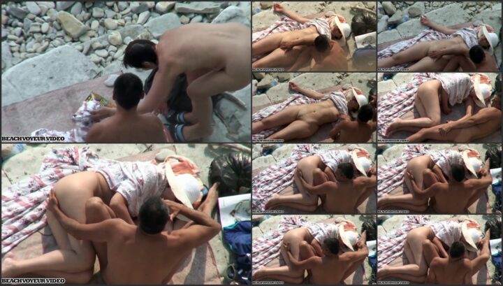 Nice zoomed view of beach sex