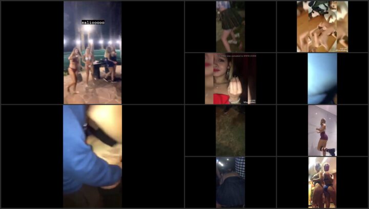 Student girl does a striptease 01