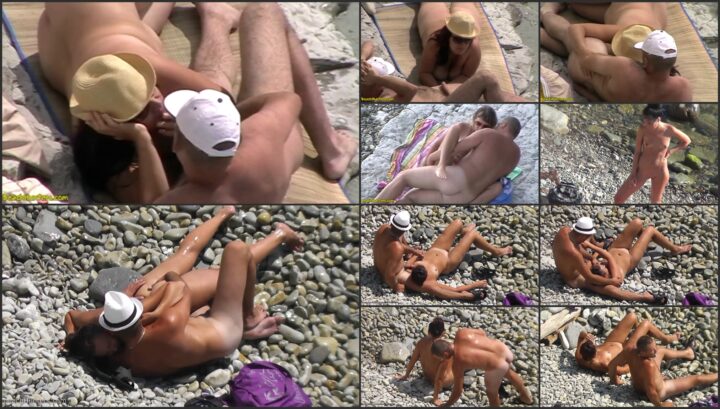 Couple having sex on the beach
