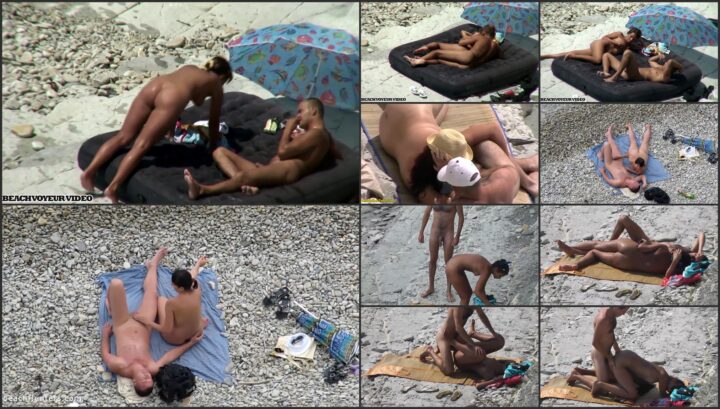 Spying sex on the nudist beach
