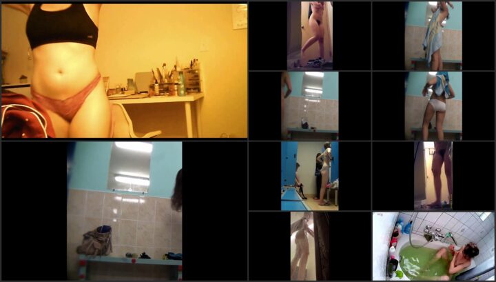 Hidden camera caught her dress and undress before shower 282