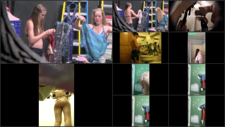 Hidden camera caught her dress and undress before shower 284