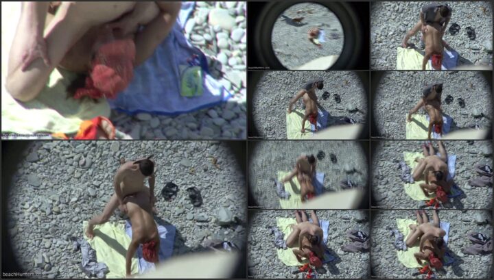 Sexy couple having sex on a beach