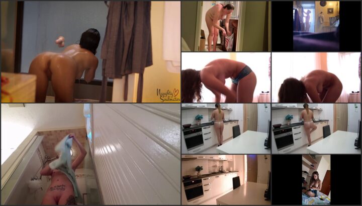 Hidden camera caught her dress and undress before shower 296