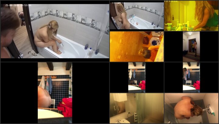 Hidden camera caught her dress and undress before shower 301