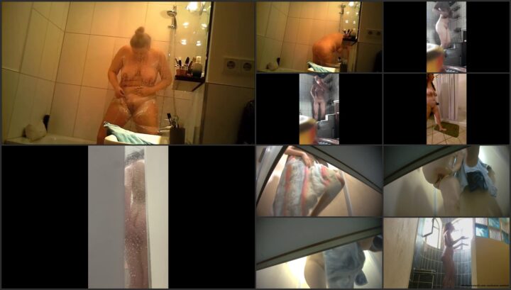 Hidden camera caught her dress and undress before shower 304