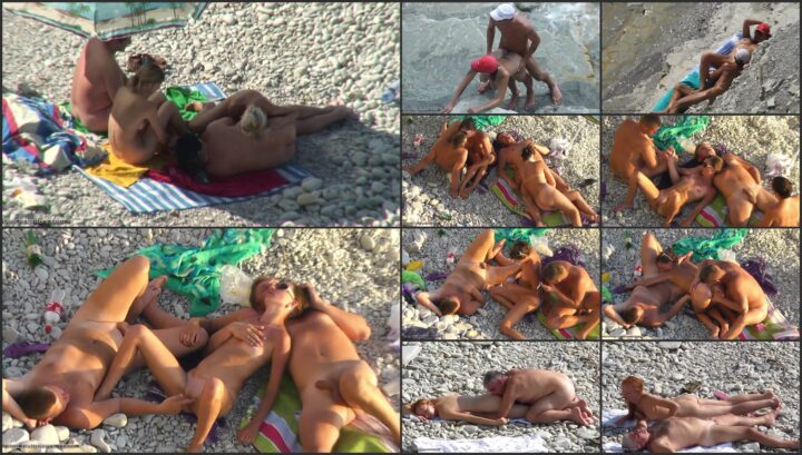 Horny wife fucked on beach